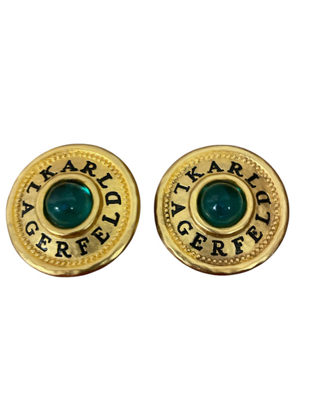 Massive vintage Karl Lagerfeld earrings, statement earrings