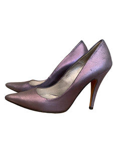 Terry de Havilland Metallic Purple Heels